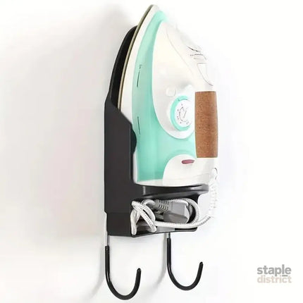 Iron Stand Double Hook Storage Rack Hanging Iron Holder for Home Organisation - Black - Appliances > Washers Dryers &