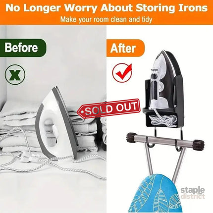 Iron Stand Double Hook Storage Rack Hanging Iron Holder for Home Organisation - Black - Appliances > Washers Dryers &