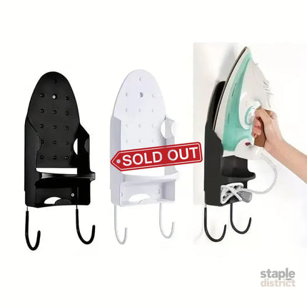 Iron Stand Double Hook Storage Rack Hanging Iron Holder for Home Organisation - White - Appliances > Washers Dryers &