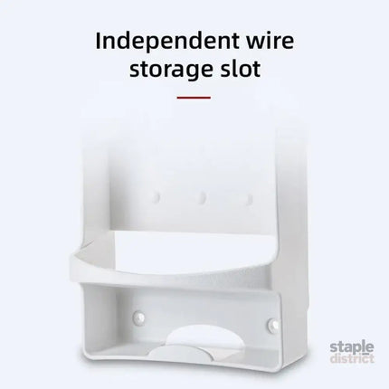 Iron Stand Double Hook Storage Rack Hanging Iron Holder for Home Organisation - White - Appliances > Washers Dryers &