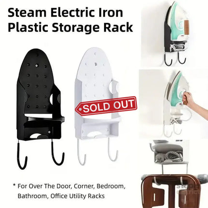 Iron Stand Double Hook Storage Rack Hanging Iron Holder for Home Organisation - White - Appliances > Washers Dryers &