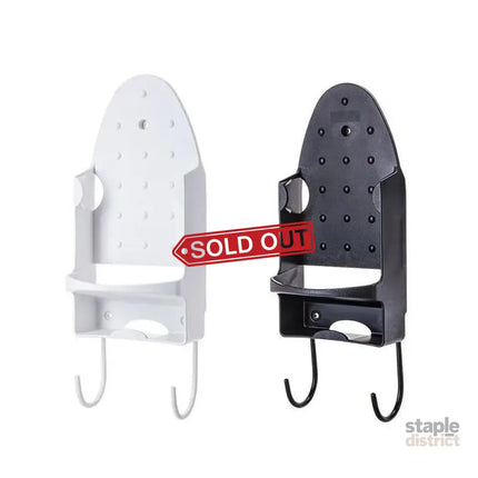 Iron Stand Double Hook Storage Rack Hanging Iron Holder for Home Organisation - White - Appliances > Washers Dryers &