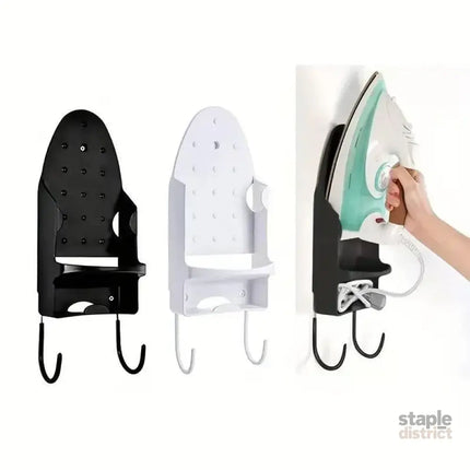 Iron Stand Double Hook Storage Rack Hanging Iron Holder for Home Organisation - White - Appliances > Washers Dryers &