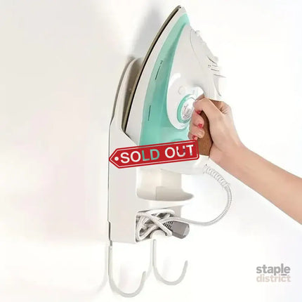 Iron Stand Double Hook Storage Rack Hanging Iron Holder for Home Organisation - White - Appliances > Washers Dryers &