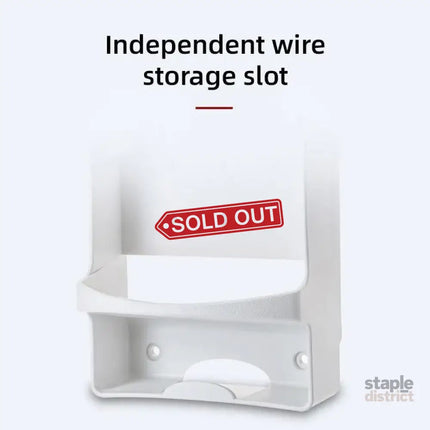 Iron Stand Double Hook Storage Rack Hanging Iron Holder for Home Organisation - White - Appliances > Washers Dryers &