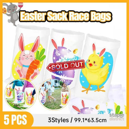 Jumping Sack Race Bags 5pcs Set for Outdoor Garden Party Family Group Activity Game - Rabbit - Baby & Kids > Baby &