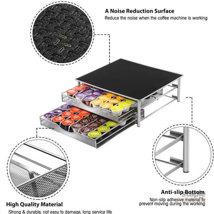 CARLA HOME K-Cup Coffee Pod Drawer for 72 Coffee Pods Storage for Home Kitchen Counter Organizer - Appliances > Kitchen