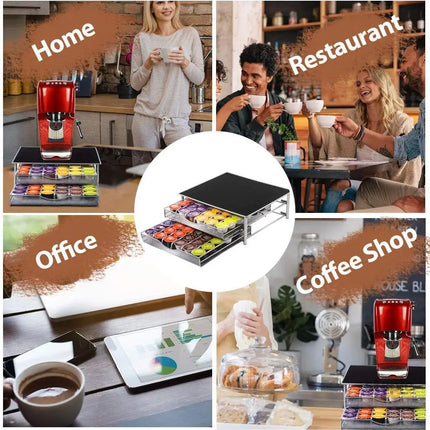 CARLA HOME K-Cup Coffee Pod Drawer for 72 Coffee Pods Storage for Home Kitchen Counter Organizer - Appliances > Kitchen