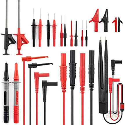 KAIWEETS 23PCS Multimeter Test Leads Kit with Replaceable Precision Probes Set and Alligator Clips Test Probes Test