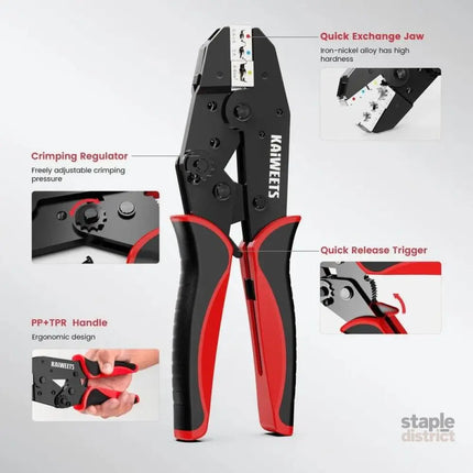 KAIWEETS KDC02 Smart Hexagonal Ferrule Crimping Tool Wire Plier Cord End - Tools > Other Tools > Cutters