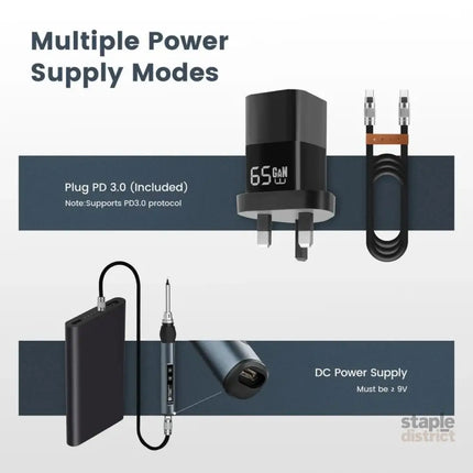 KAIWEETS KETS02 Smart Digital Soldering Iron Kit 65W Programmable AU Plug - Tools > Power Tools > Welding Guns & Plasma
