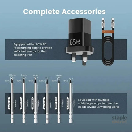 KAIWEETS KETS02 Smart Digital Soldering Iron Kit 65W Programmable AU Plug - Tools > Power Tools > Welding Guns & Plasma