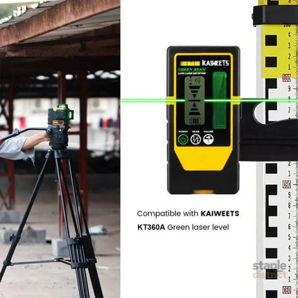 KAIWEETS LR100G Laser Receiver Digital Detector Compatible with KT360A Green - Home & Garden > Garden Tools > Leaf