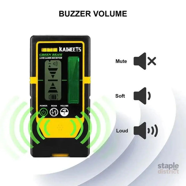 KAIWEETS LR100G Laser Receiver Digital Detector Compatible with KT360A Green - Home & Garden > Garden Tools > Leaf
