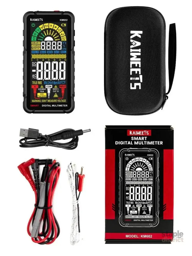 KAIWEETS Smart Multimeter Rechargeable Electrical Tester with Auto Ranging Digital Voltmeter Measures Voltage Current