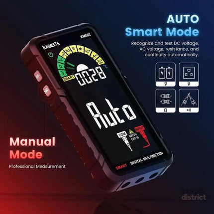 KAIWEETS Smart Multimeter Rechargeable Electrical Tester with Auto Ranging Digital Voltmeter Measures Voltage Current