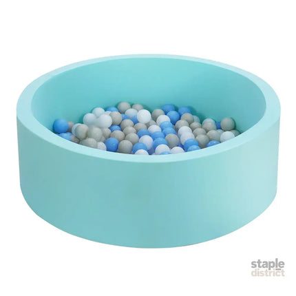 Keezi Kids Ball Pit 90x30cm Ocean Foam Play Pool Barrier Toys Children Blue - Baby & Kids > Gates & Playpens > Ball