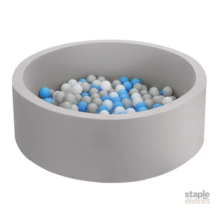 Keezi Kids Ball Pit 90x30cm Ocean Foam Play Pool Barrier Toys Children Grey - Baby & Kids > Gates & Playpens > Ball