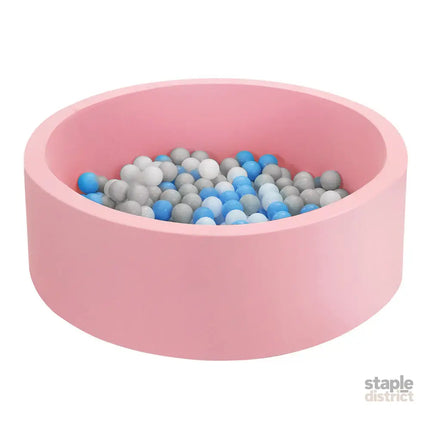 Keezi Kids Ball Pit 90x30cm Ocean Foam Play Pool Barrier Toys Children Pink - Baby & Kids > Gates & Playpens > Ball
