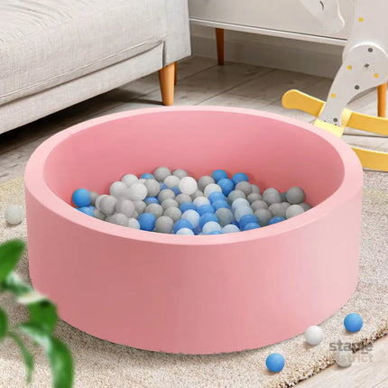 Keezi Kids Ball Pit 90x30cm Ocean Foam Play Pool Barrier Toys Children Pink - Baby & Kids > Gates & Playpens > Ball