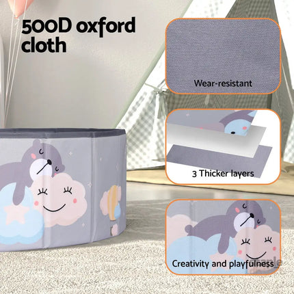 Keezi Kids Ball Pool Pit Toddler Ocean Play Foldable Child Playhouse Storage Bag - Baby & Kids > Kid’s Furniture > Toy