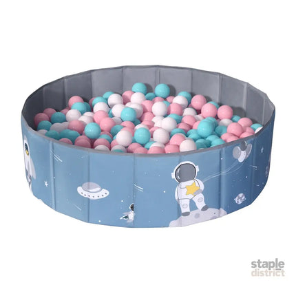 Keezi Kids Ball Pool Pit Toddler Play Foldable Child Playhouse Storage Bag Blue - Baby & Kids > Kid’s Furniture > Toy