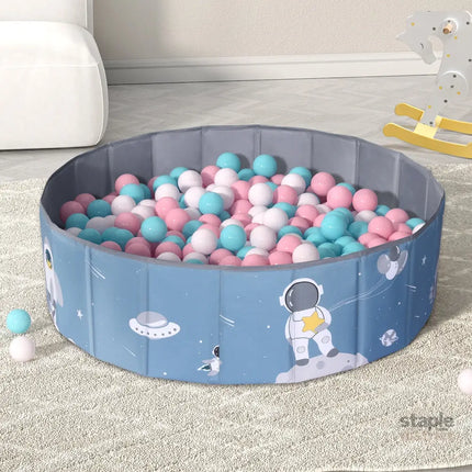 Keezi Kids Ball Pool Pit Toddler Play Foldable Child Playhouse Storage Bag Blue - Baby & Kids > Kid’s Furniture > Toy
