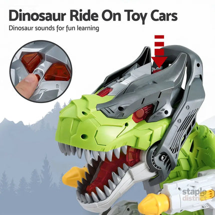 Keezi Kids Dinosaur Ride On Push Car Toy with Spray Function Indoor Outdoor Toys - Baby & Kids > Ride On Cars Go-karts