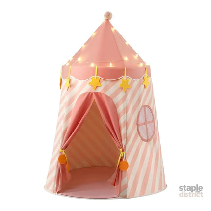 Keezi Kids Play Tent with Star Lights and Window Carry Bag 116cmx153cm Playhouse - Baby & Kids > Baby & Kid’s Toys >