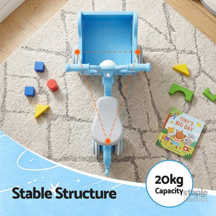KEEZI Kids Ride On Push Car Toys with Storage Space Animal Stickers Blue 67CMX43CM - Baby & Kids > Ride On Cars