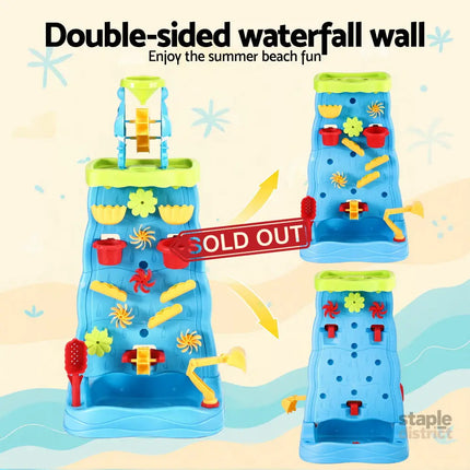 Keezi Kids Sand and Water Table Waterfall Wall Sandpit Toys Beach Shovel - Baby & Kids > Baby & Kid’s Toys > Outdoor