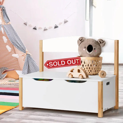 Keezi Kids Toy Box Chest Storage Blanket Children Organiser Seating Bench - Baby & Kids > Kid’s Furniture > Toy Boxes