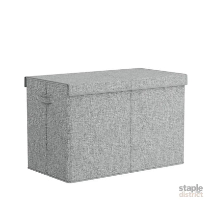 Keezi Large Toy Box Chest Storage with Flip-Top Lid Foldable Organizer Bins Grey - Baby & Kids > Kid’s Furniture > Toy