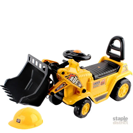 Keezi Ride On Car Toys Kids Excavator Bulldozer Sandpit Digger Car Pretend Play - Baby & Kids > Ride On Cars Go-karts &