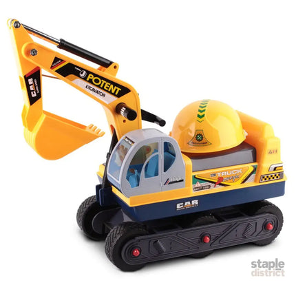 Keezi Ride On Car Toys Kids Excavator Digger Sandpit Bulldozer Car Pretend Play - Baby & Kids > Ride On Cars Go-karts &
