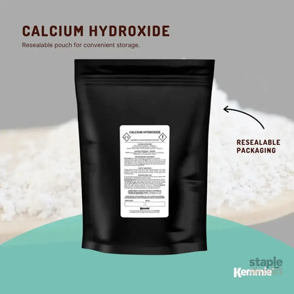 Kemmie 2Kg Calcium Hydroxide Powder - Food Grade Pickling Lime Slaked Lime FCC - Health & Beauty > Nutrition &
