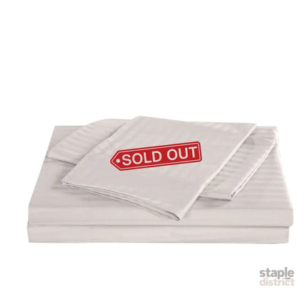 KENSINGTON 1200TC COTTON SHEET SET IN STRIPE- DOUBLE - SILVER (GREY)-1951134851369406468