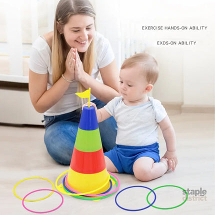 Kids Outdoor Sport Toys Funny Ring Toss Game Home Educational Toys - Baby & Kids > Baby & Kid’s Toys > Outdoor Play