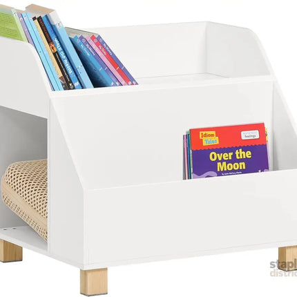 Kids Storage Bookcase 3 Compartments White - Baby & Kids > Kid’s Furniture > Kid’s Bookcases & Shelves