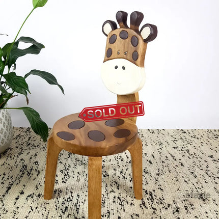Kids Wooden Chair Giraffe - Baby & Kids > Kid’s Furniture > Kid’s Tables Chairs & Seats