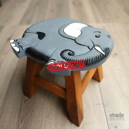 Kids Wooden Stool Elephant - Baby & Kids > Kid’s Furniture > Kid’s Tables Chairs & Seats