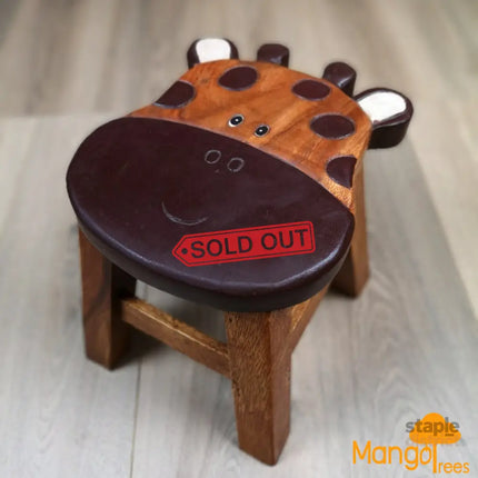 Kids Wooden Stool Giraffe - Baby & Kids > Kid’s Furniture > Kid’s Tables Chairs & Seats