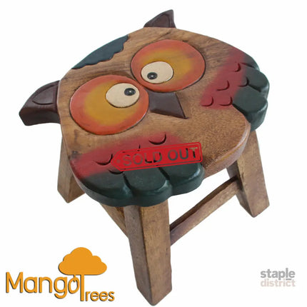 Kids Wooden Stool Owl - Baby & Kids > Kid’s Furniture > Kid’s Tables Chairs & Seats