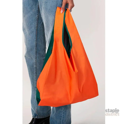 KIND BAG Reusable Bag - Medium| Bicolour Green & Orange-2006733441235816452