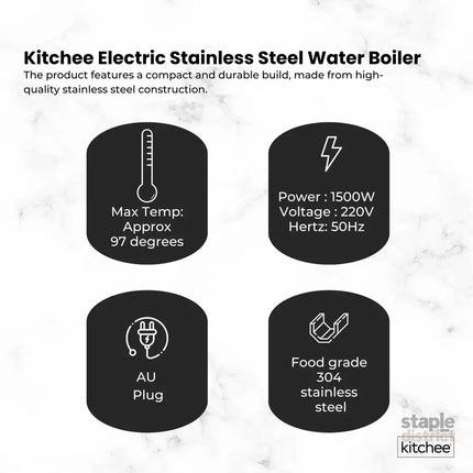 Kitchee 20L Electric Water Boiler - Stainless Steel Commercial Hot Liquid Urn - Appliances > Kitchen Appliances >