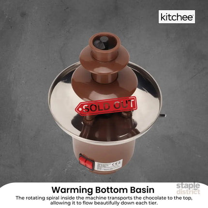Kitchee 3 Tier Mini Chocolate Fountain Fondue Electric Machine - Appliances > Kitchen Appliances > Kitchen Appliance