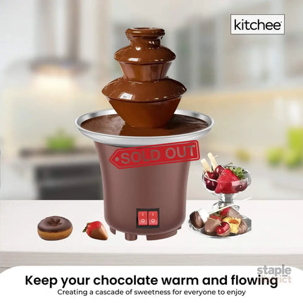 Kitchee 3 Tier Mini Chocolate Fountain Fondue Electric Machine - Appliances > Kitchen Appliances > Kitchen Appliance
