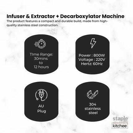 Kitchee Electric Butter Oil Herbal Infuser & Extractor + Decarboxylator Machine - Appliances > Kitchen Appliances >