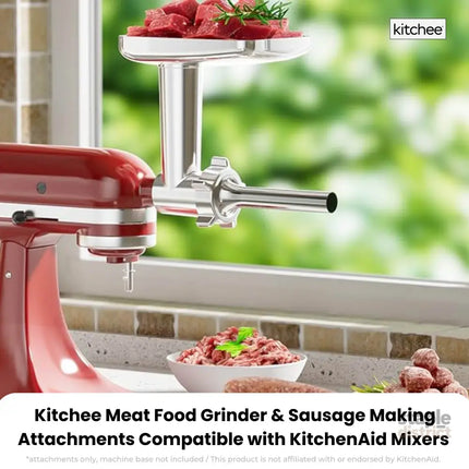 Kitchee Meat Food Grinder Sausage Attachment - Compatible with KitchenAid Mixers - Appliances > Kitchen Appliances >