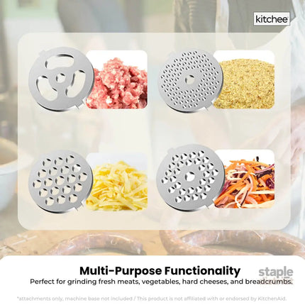 Kitchee Meat Food Grinder Sausage Attachment - Compatible with KitchenAid Mixers - Appliances > Kitchen Appliances >